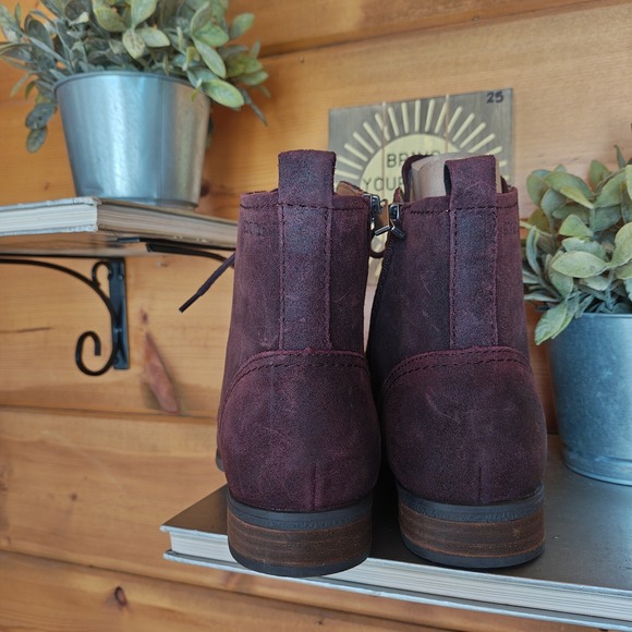 Earth Janel Burnished Suede Leather Lace-Up Combat Ankle Boot A613333 Wide Sz 9 - Picture 7 of 10